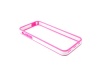 Бампер iPhone 6+ (5.5) (прозрачный+розовый) в Тюмени