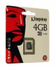 Карта памяти microSD 4GB Kingston Class 10 с адаптером в Тюмени