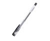 Ручка гелевая 0,5 мм,черная,прозрачная