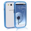 Бампер Samsung i9300 (3s) (прозрачный+синий) в Тюмени