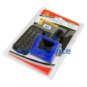 FM модулятор Micro SD+USB+пульт синий 003