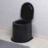 Туалет дачный, h = 35 см, без дна, с отверстиями для крепления к полу, чёрный