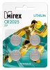 Батарейка Mirex CR2025 1шт.