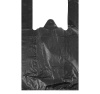 Пакет "Чёрный", полиэтиленовый, майка, 25 х 45 см, 9 мкм