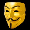 Маска Анонимус золото