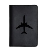 Обложка для паспорта "Самолет" (черная)