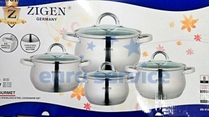 Набор посуды "Zigen" ZG-517, (2,1л/3,1л/3,1л/4,1л/4,1л/6,5л), 14 предметов